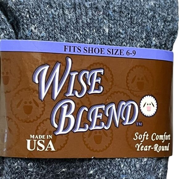 Merino Wool Blend Sock Bundle, 2 Pairs, Blue, Size 6-9, NWT - Picture 5 of 6